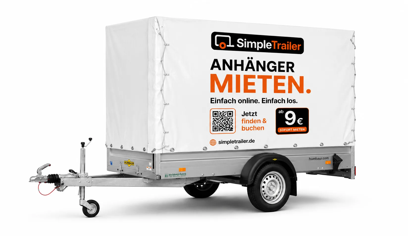 Hochplanen-Anhänger mit Plane mieten in Bremen — SimpleTrailer