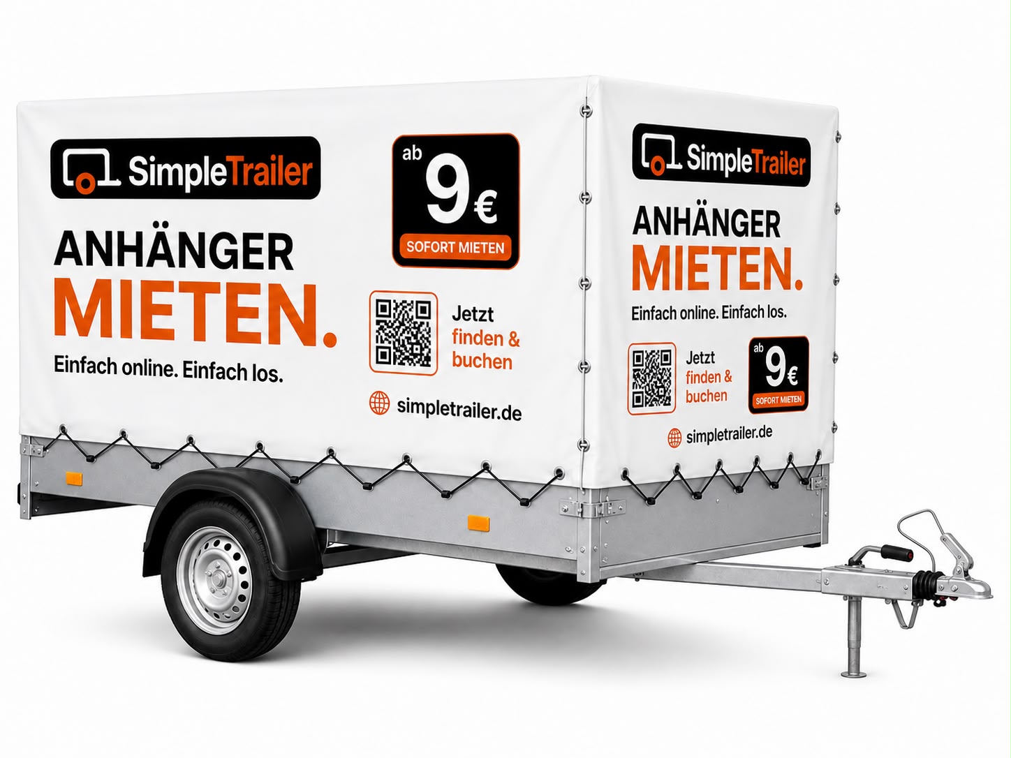 SimpleTrailer Planenanhänger mit Branding — Anhänger mieten in Bremen ab 9 €